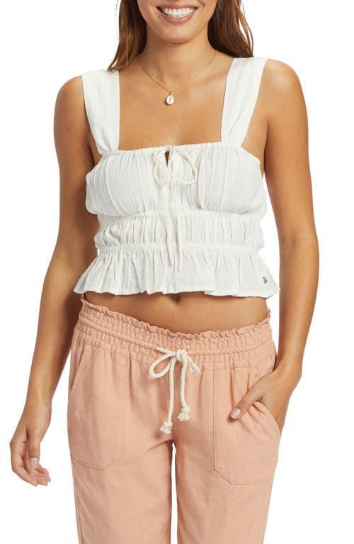 Roxy Sunset Tie Front Elastic Waist Crop Tank Top Product Image