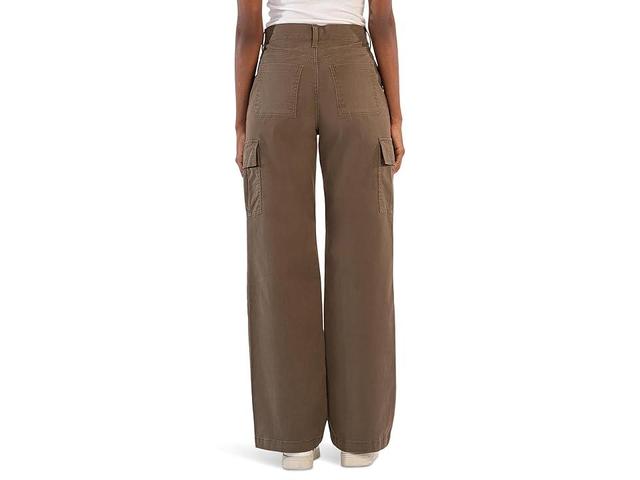 KUT from the Kloth Miller High-Rise Straight Wide Leg Cargo Pockets in Oregano (Oregano) Women's Jeans Product Image