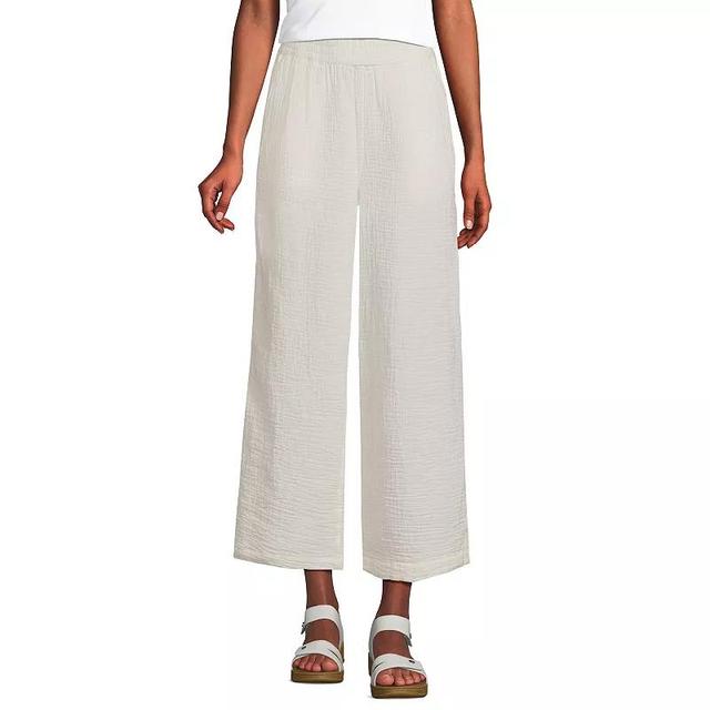 Womens Lands End High Rise Gauze Crop Pants Product Image