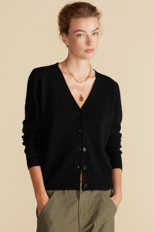 Mason Cashmere Cardigan - Black Product Image