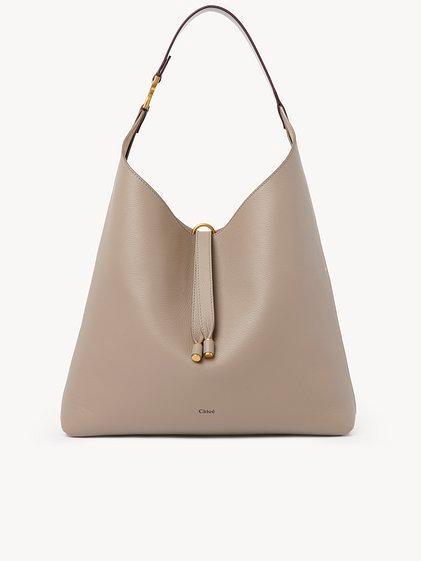 Marcie hobo bag in grained leather Product Image