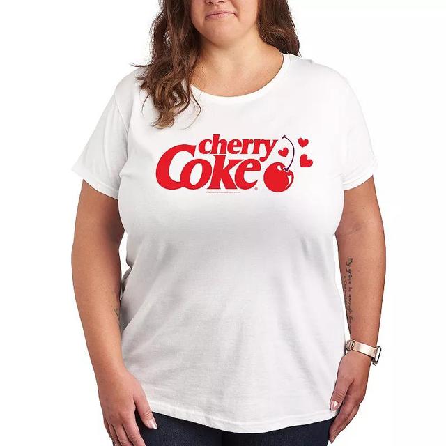 Plus Cherry Coke Heart Cherry Graphic Tee, Womens Product Image