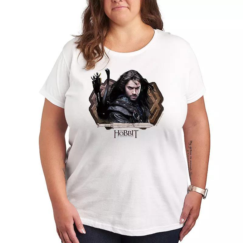 Plus The Hobbit Kili The Hobbit Graphic Tee, Womens Grey Green Product Image