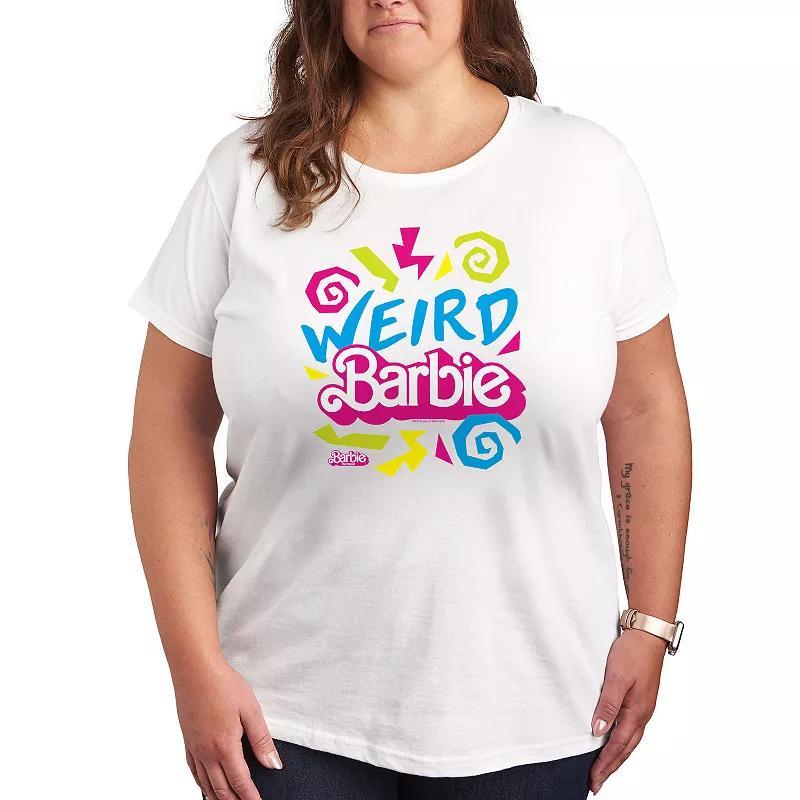 Plus Size Barbie The Movie Weird Barbie Graphic Tee, Womens Heather Grey Product Image