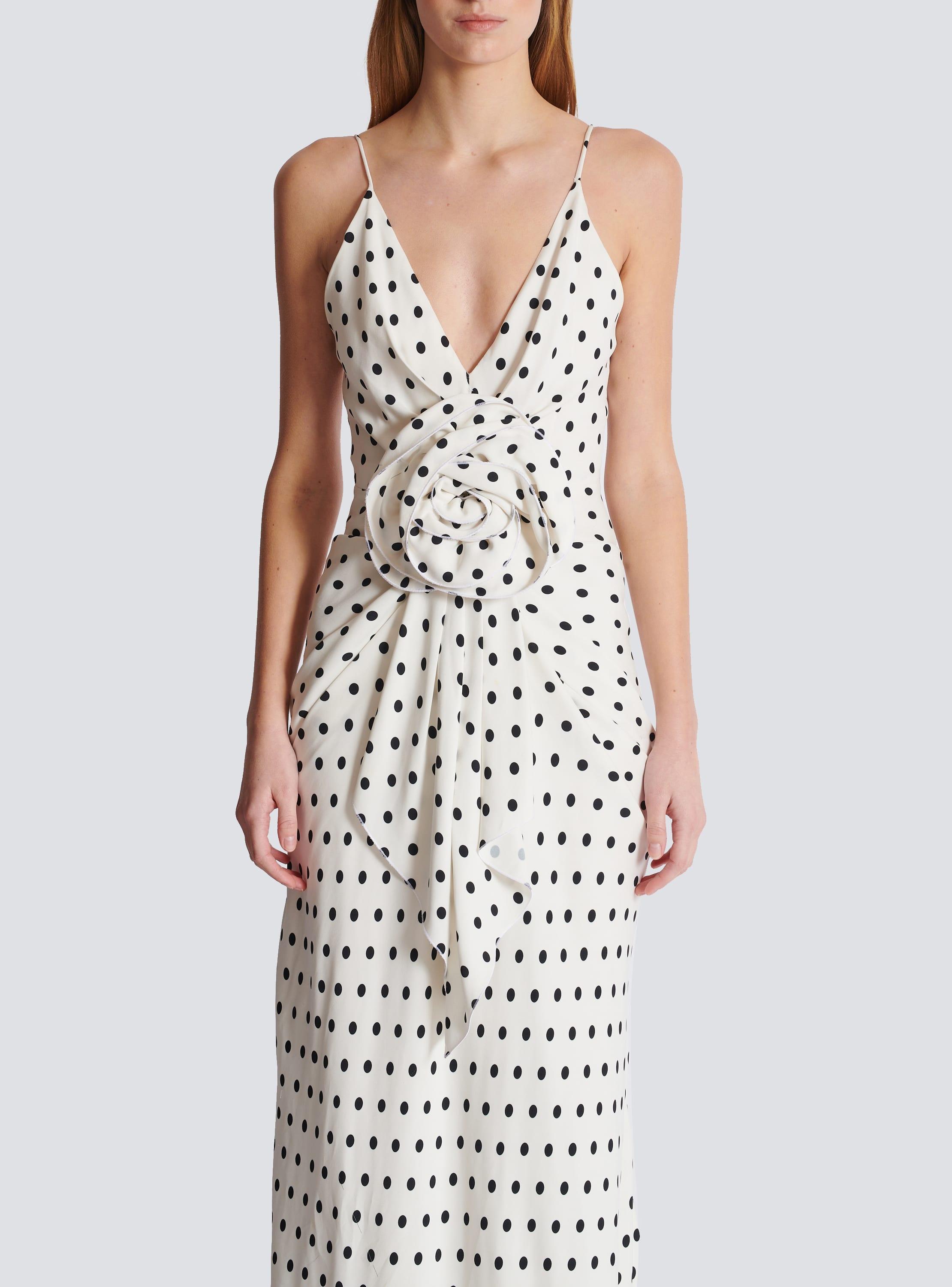 Polka Dots printed maxi dress Product Image