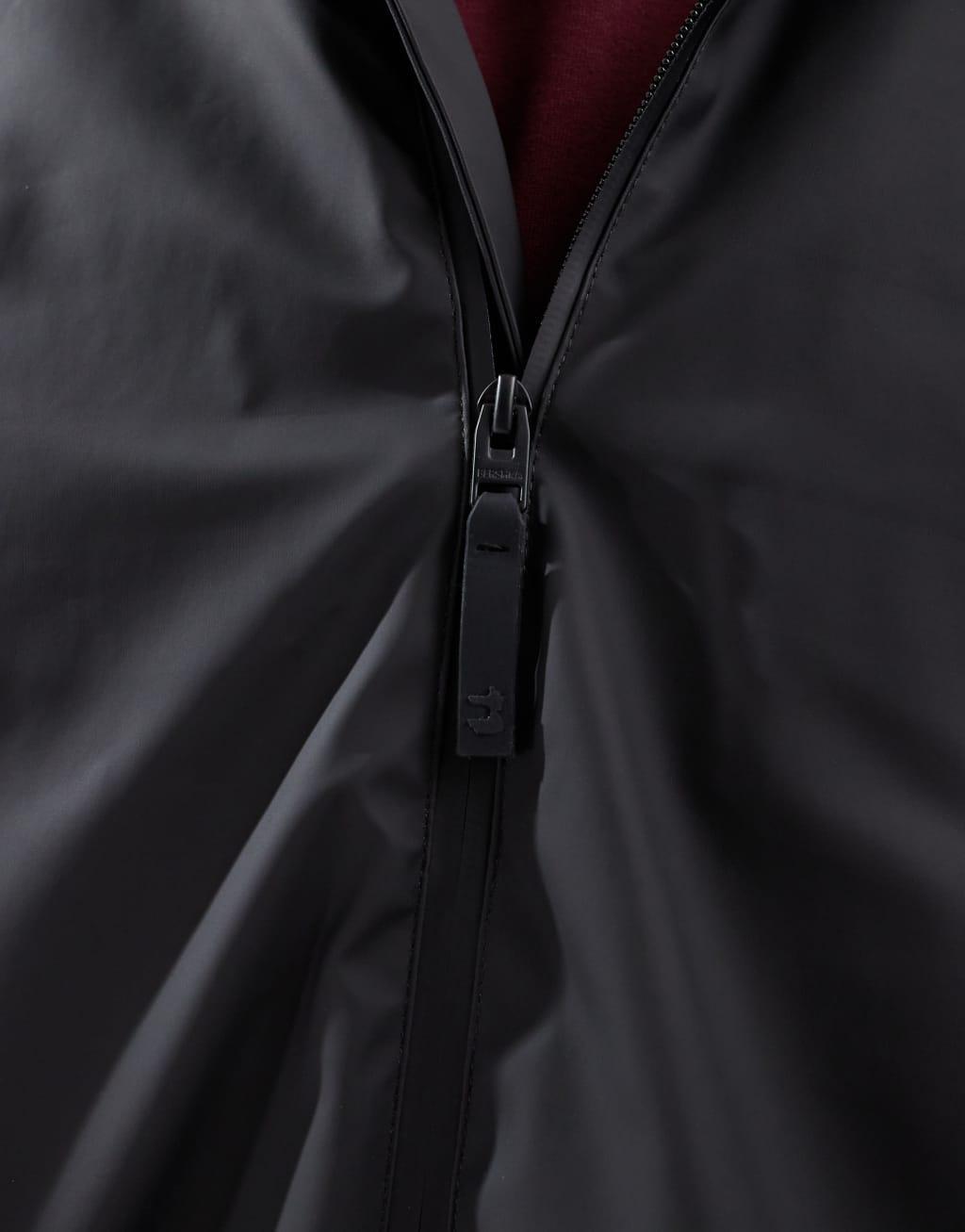 Bershka nylon tech raincoat in black Product Image