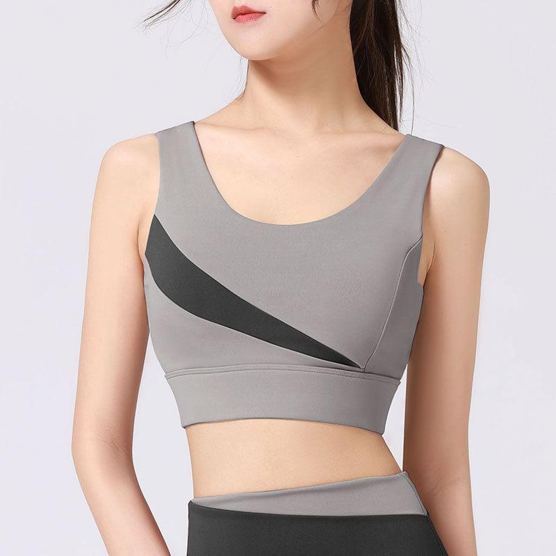 Two Tone Cutout Sports Bra Product Image