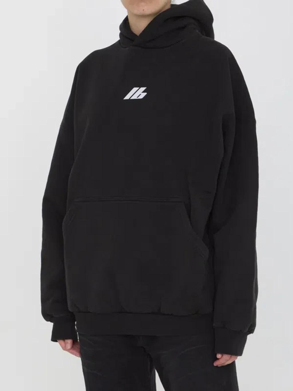 BALENCIAGA Activewear Hoodie In Black Product Image