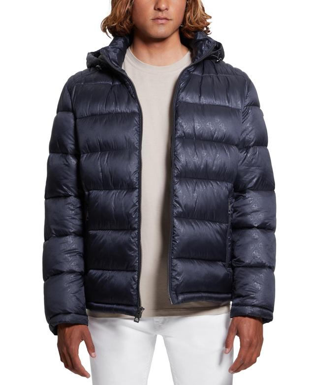 Guess Mens Adam Puffer Jacket with Removable Hood Product Image