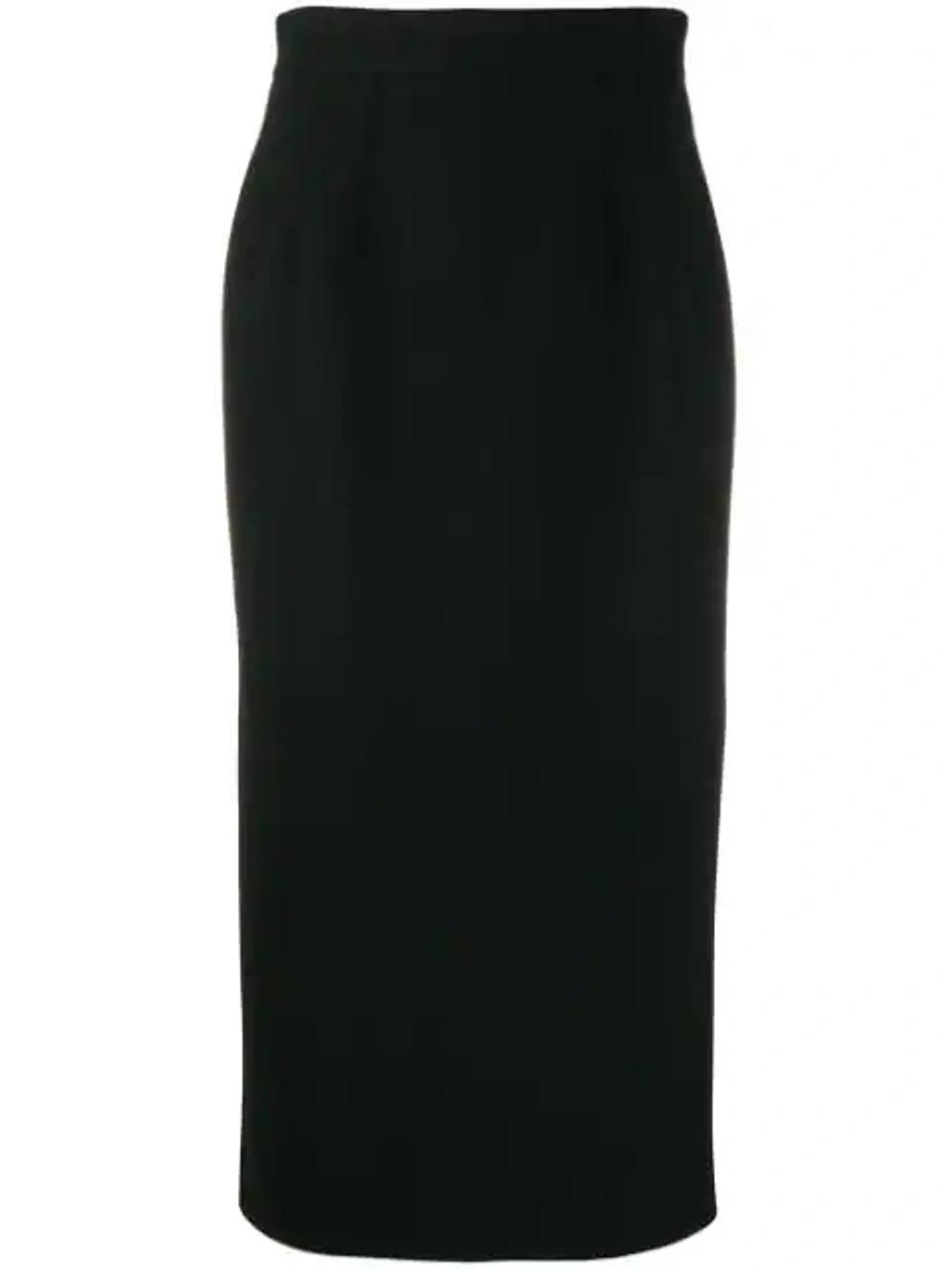 Wool-blend Pencil Skirt In Black Product Image