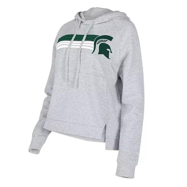 Womens Concepts Sport Gray Michigan State Spartans CedarTri-Blend Raglan Pullover Hoodie Product Image