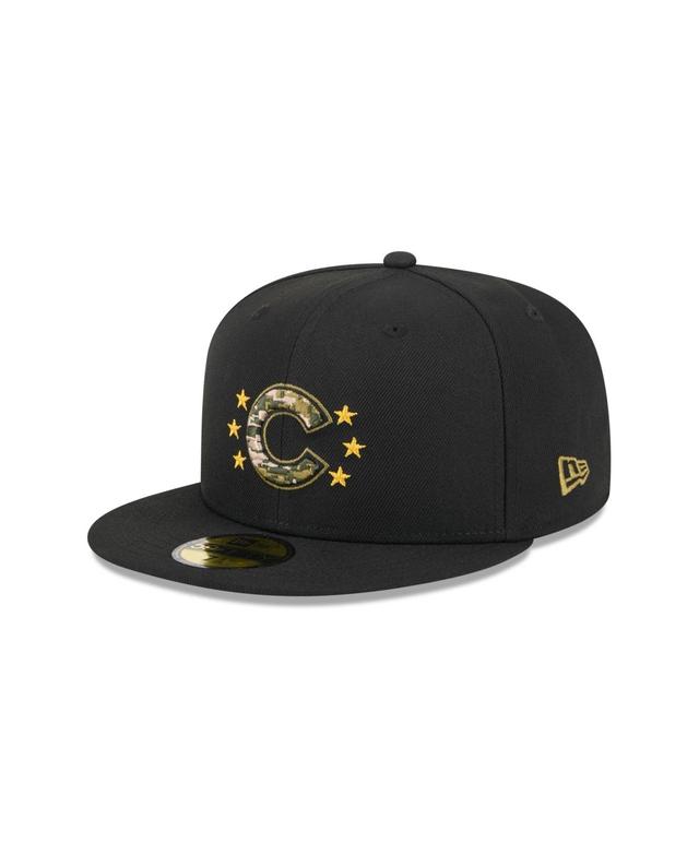 New Era Mens Black Chicago Cubs 2024 Armed Forces Day On-Field 59FIFTY Fitted Hat Product Image