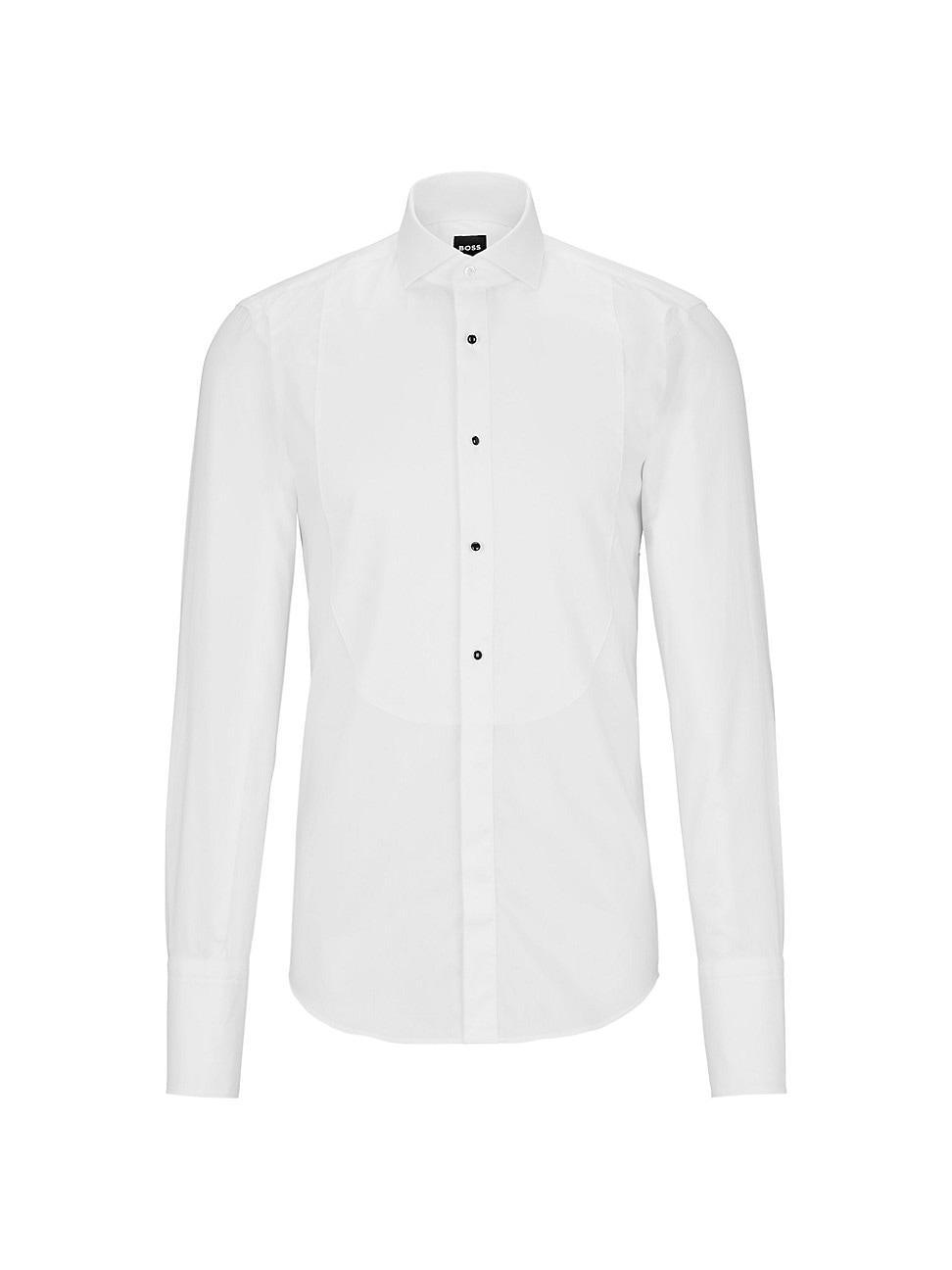 BOSS Hank Slim Fit Easy Iron Bibbed Tuxedo Shirt Product Image