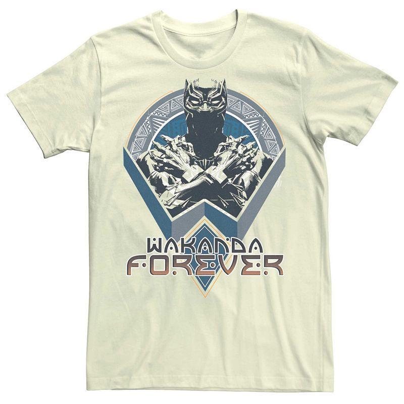 Mens Marvel Black Panther Wakanda Forever Geometric Badge Tee Product Image