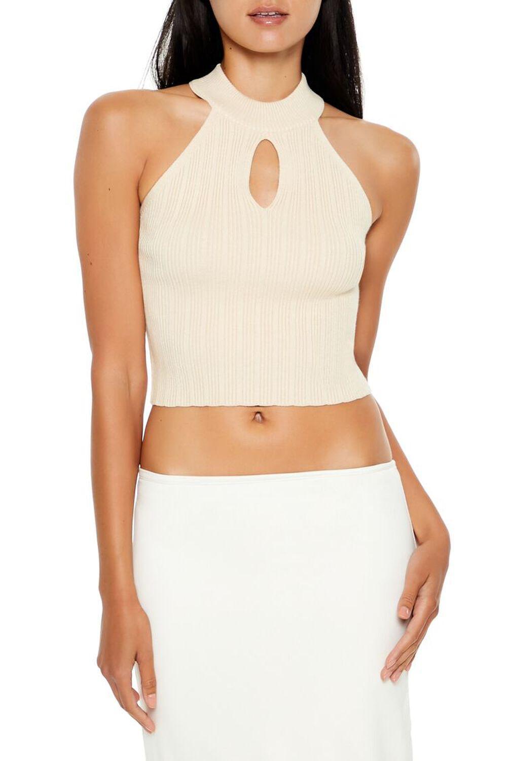 Sweater-Knit Halter Crop Top | Forever 21 Product Image