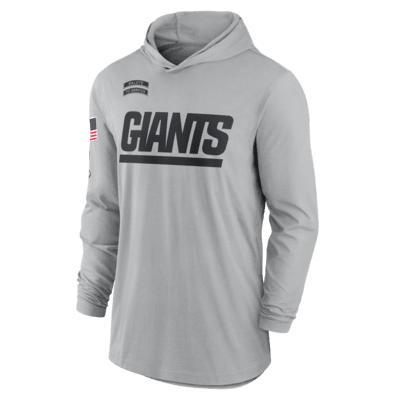 New York Giants Salute to Service Edge Mascot Lockup Men’s Nike Men's Dri-FIT NFL Long-Sleeve Hooded Top Product Image