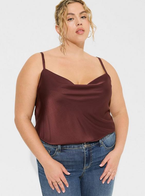 Satin Cowl Neck Cami Product Image