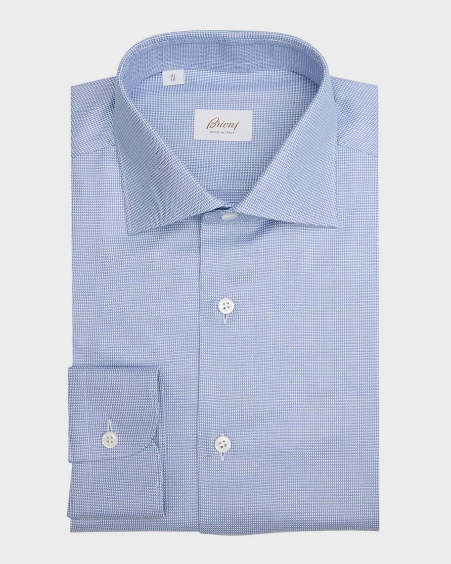 Mens Cotton Micro-Structure Dress Shirt Product Image