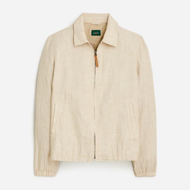 Harrington jacket in linen plaid Product Image