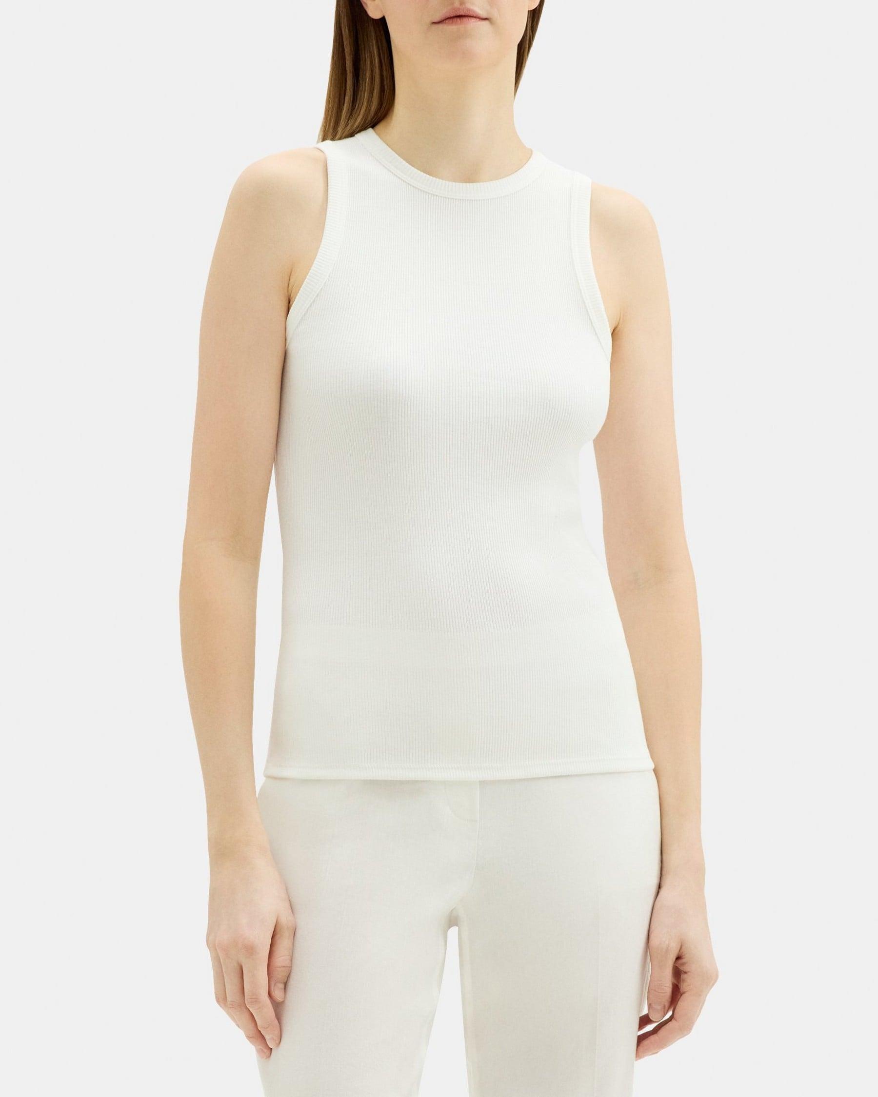 Fitted Tank in Ribbed Modal Cotton Product Image