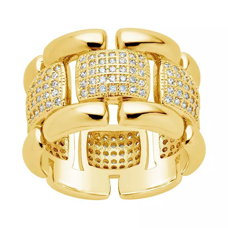 MC Collective Cubic Zirconia Chain Ring, Womens Gold Tone Product Image