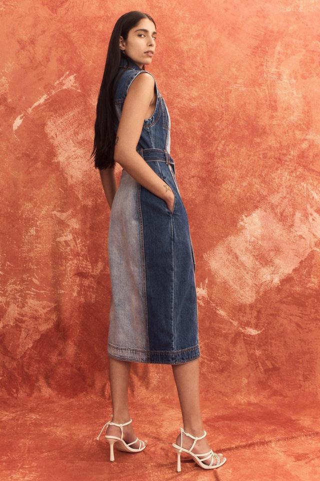 Darcie Denim Midi Dress Product Image