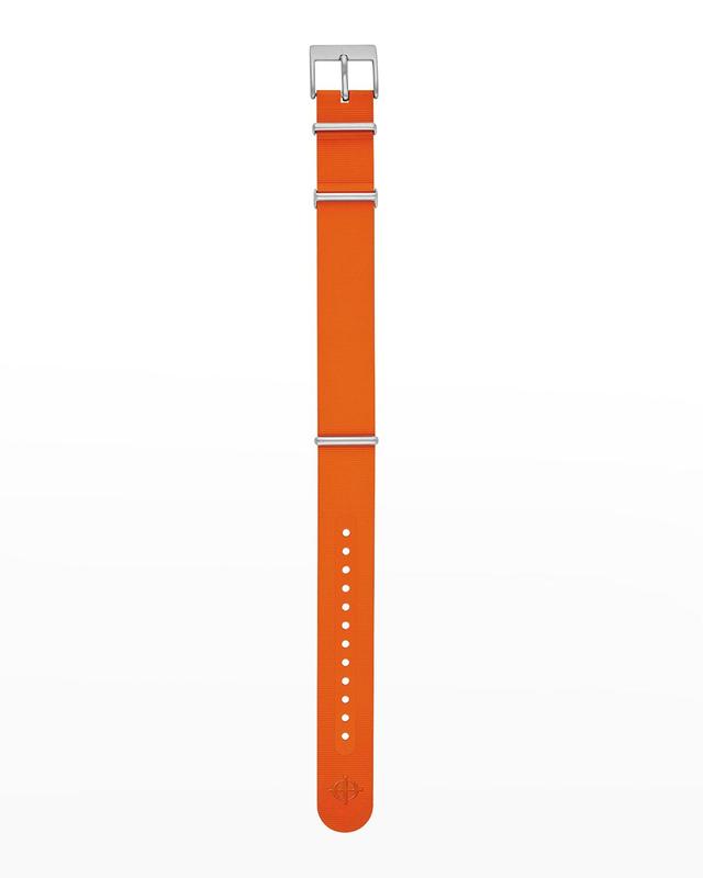 Mens Orange Caoutchouc Rubber Field Watch Strap, 20mm Product Image