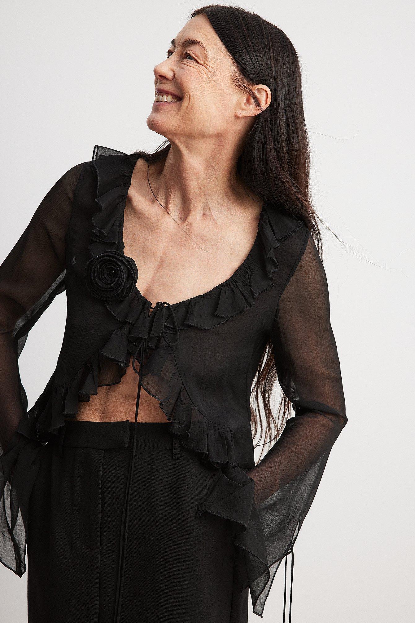 Ruffle Tie Detail Blouse Product Image