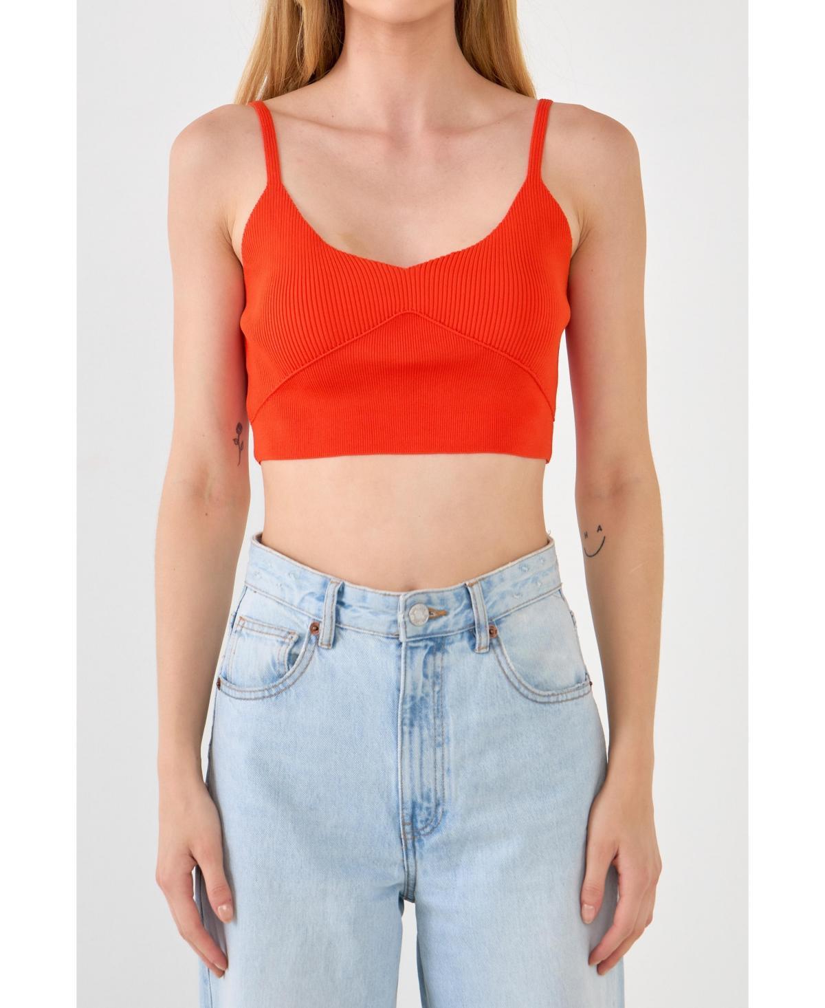 Womens Knitted Bralette Top Product Image