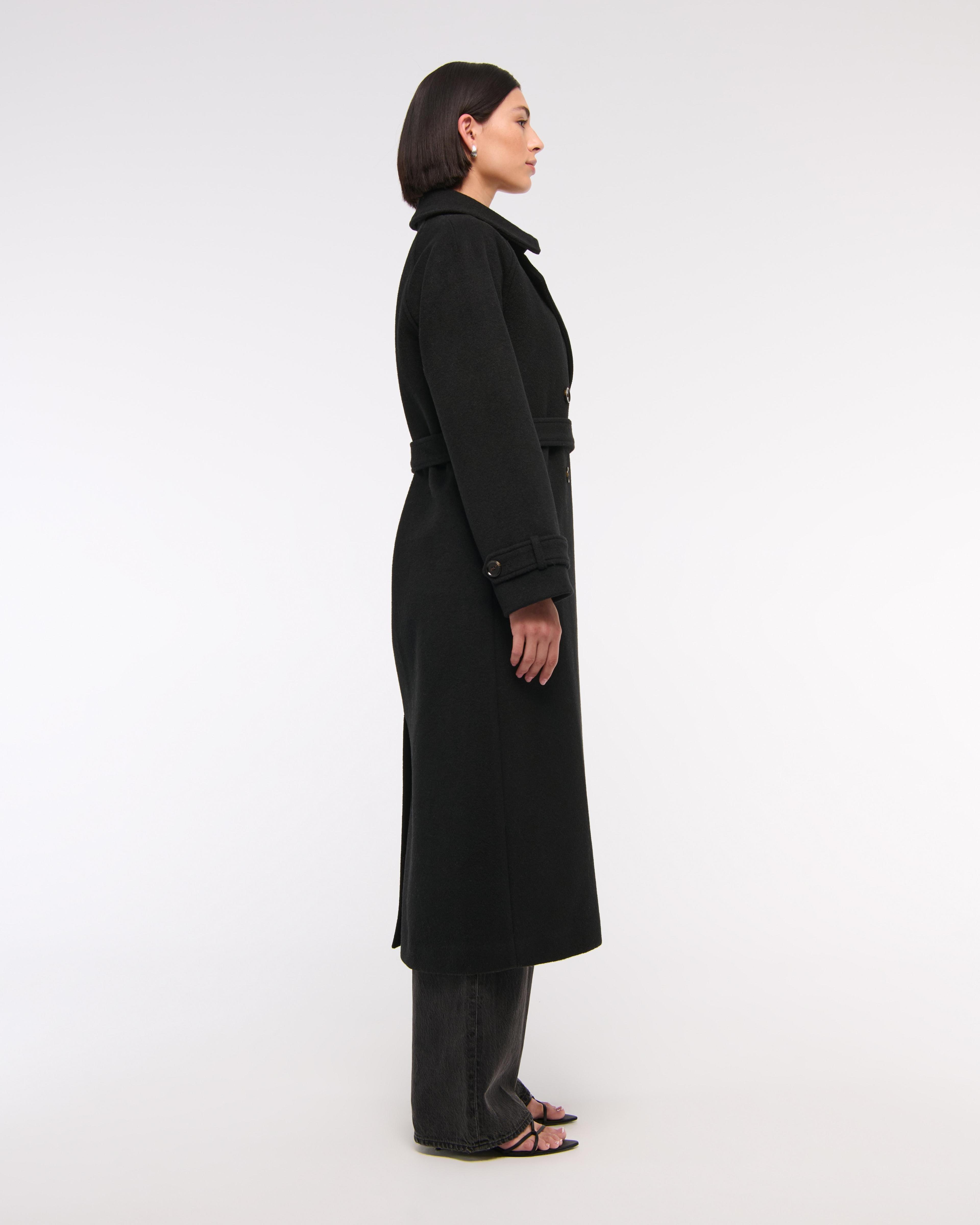 Wool-Blend Trench Coat Product Image