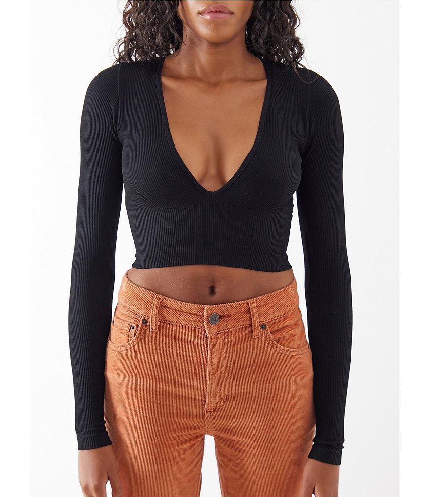 BDG Urban Outfitters Josie Long Sleeve Pull-On Crop Top product image