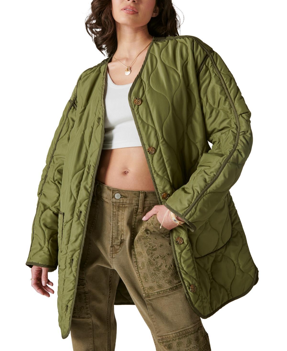 Lucky Brand Womens Longline Quilted Liner Jacket Product Image