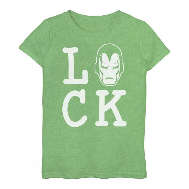 Girls 3-16 Marvel Iron Man Luck St. Patricks Day Tee, Girls Product Image