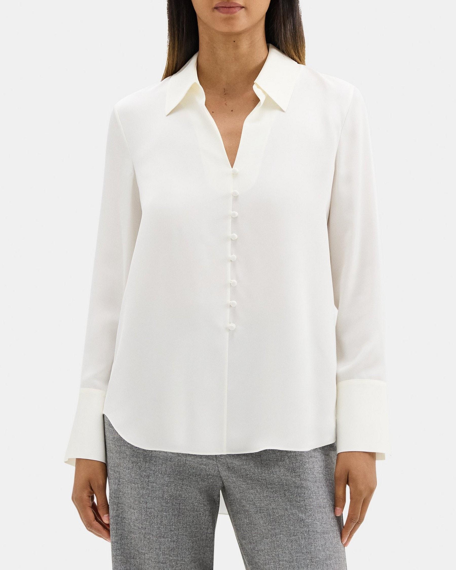 V-Neck Blouse in Silk product image