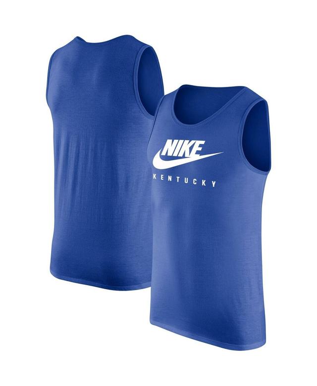 Mens Nike Navy West Virginia Mountaineers Futura Performance Scoop Neck Tank Top Product Image