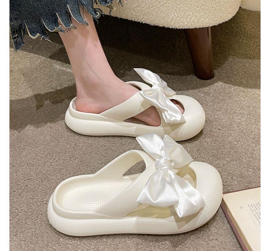 Bow Platform Slide Sandals product image