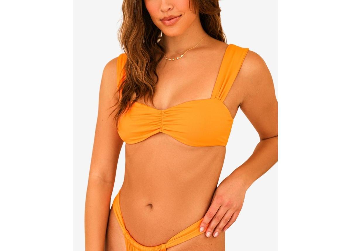 Dippin Daisys Womens Eco Eternal Cinched Bikini Top - Orangearge Product Image