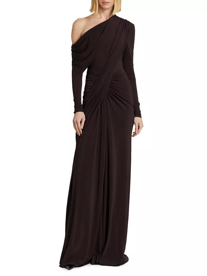 One-Shoulder Draped Gown Product Image