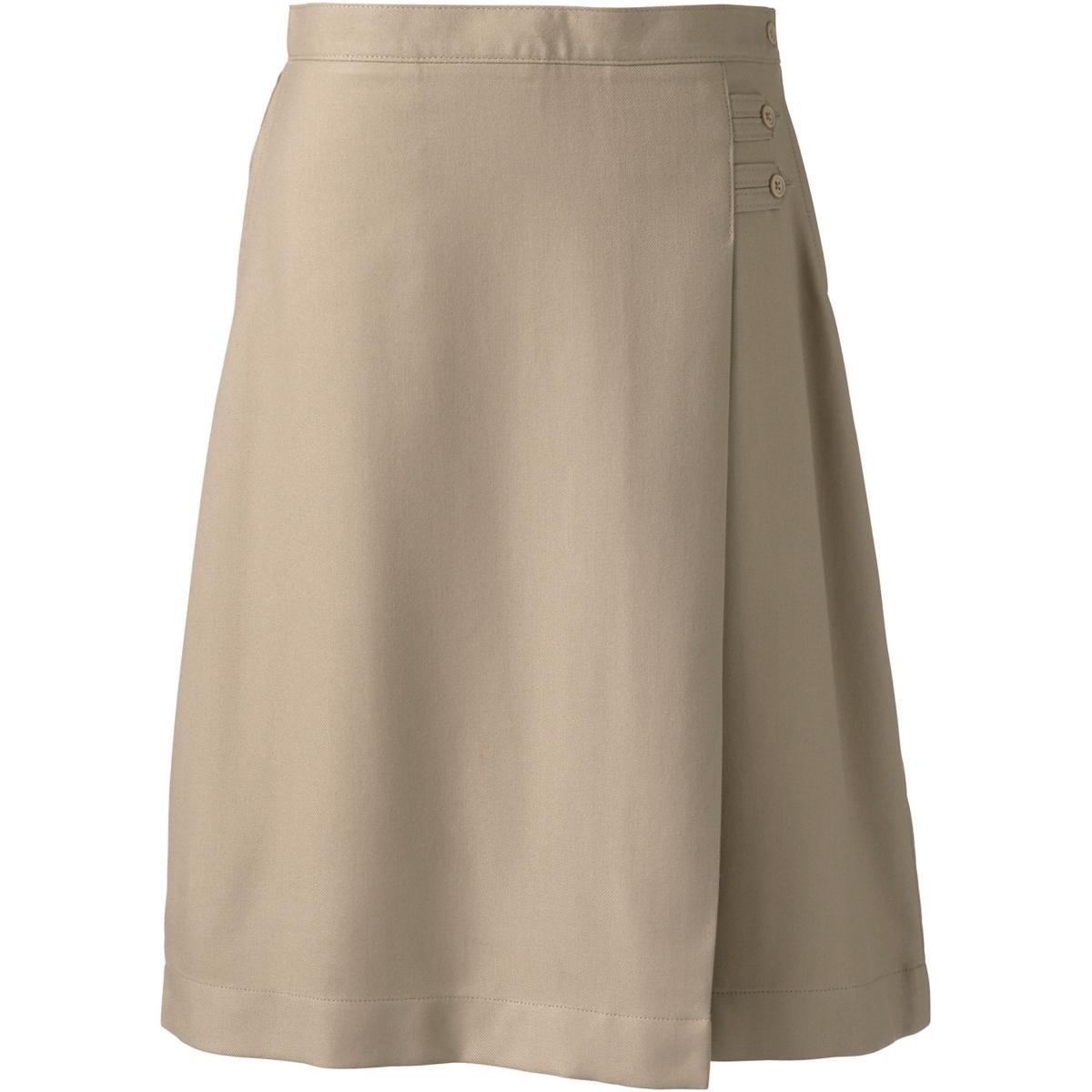 Womens Lands End Solid Below the Knee A-line Skirt product image