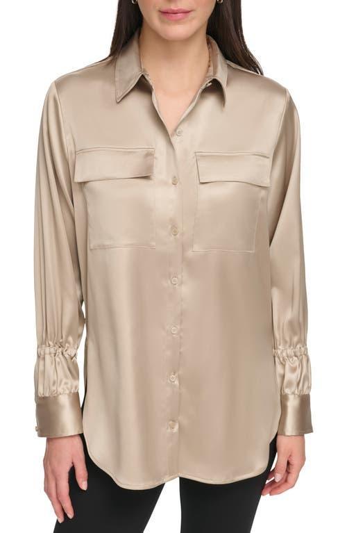 DKNY Long Sleeve Button-Up Shirt Product Image