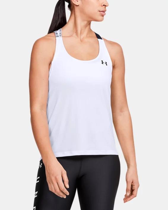 Women's HeatGear® Armour Wordmark Double Strap Tank Product Image