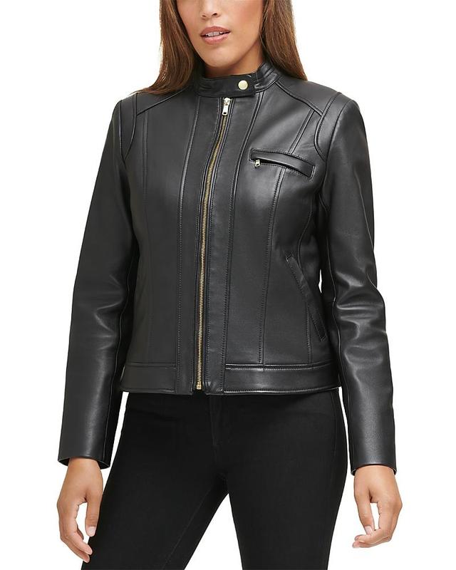 Cole Haan Moto Leather Jacket Product Image