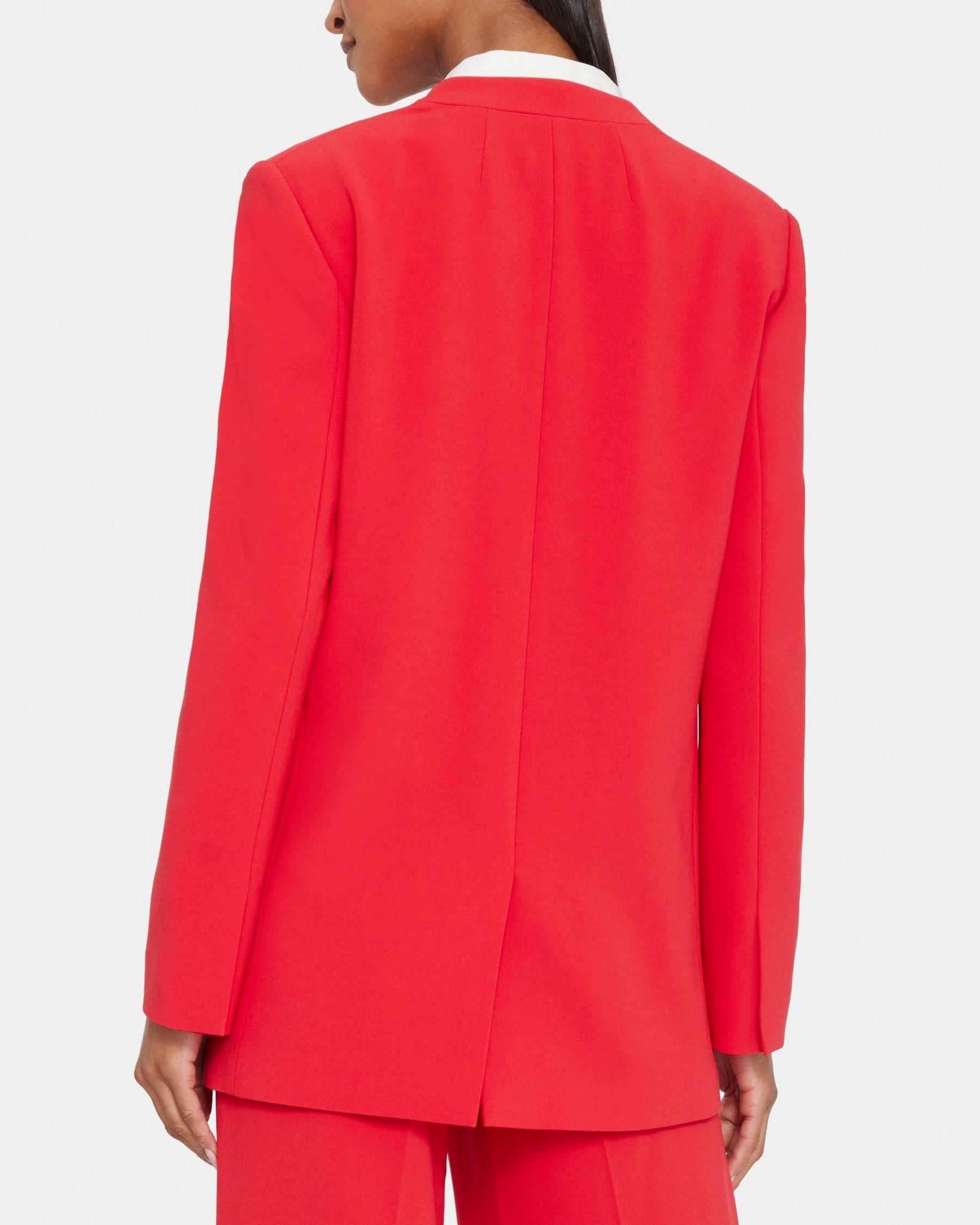 Collarless Blazer in Crepe Product Image