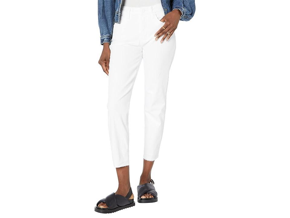 KUT from the Kloth Rachael High-Rise Fab AB Mom Raw Hem in Optic White (Optic White) Women's Jeans Product Image