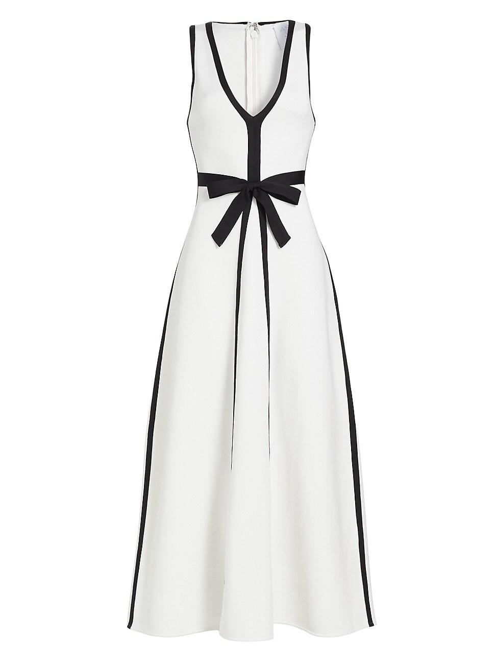 Womens Kari A-Line Bow Midi-Dress Product Image