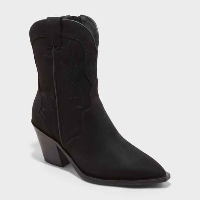 Womens Jacey Western Ankle Boots - Universal Thread Black 6.5 Product Image