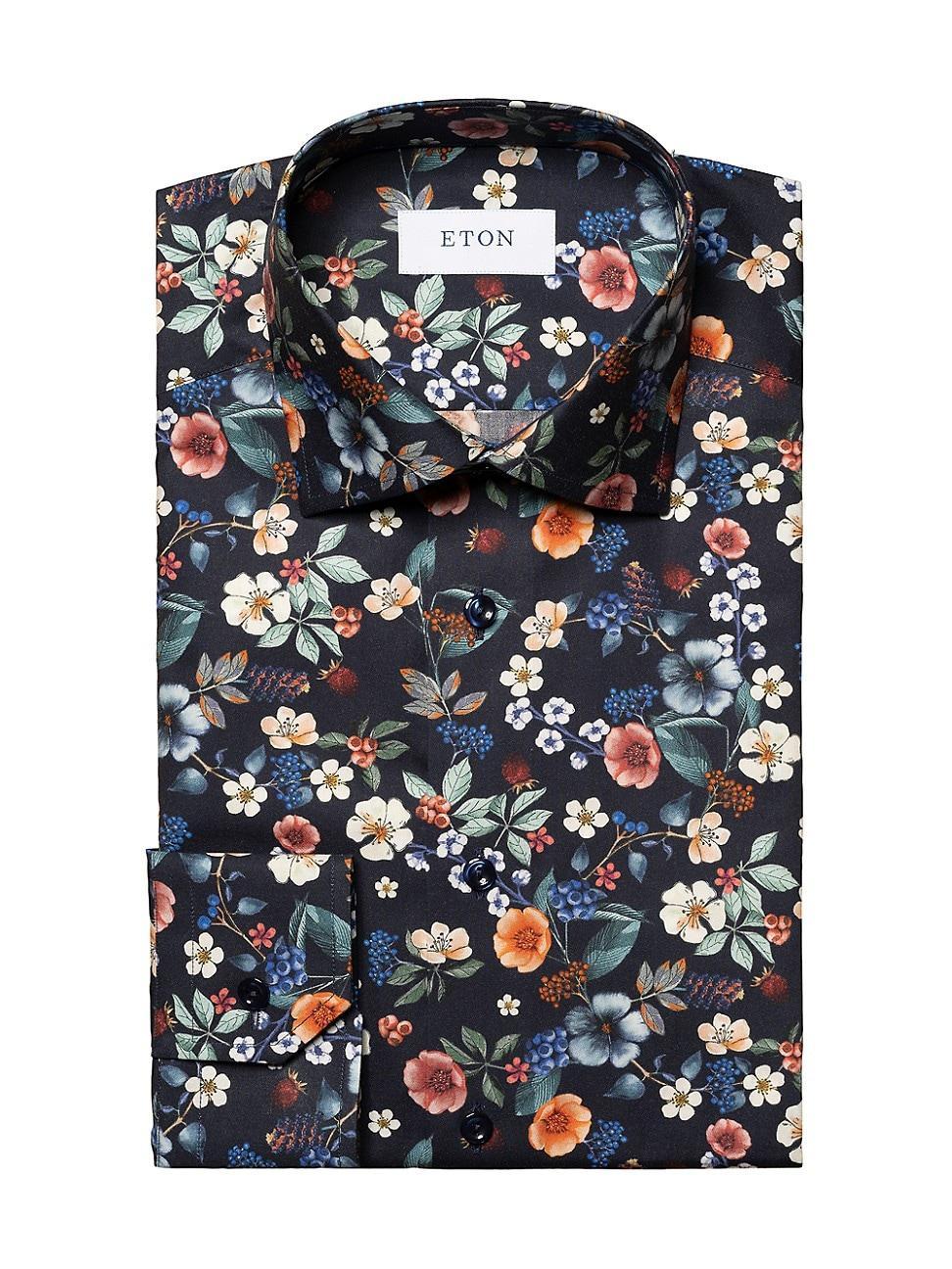 Mens Slim-Fit Floral Shirt Product Image