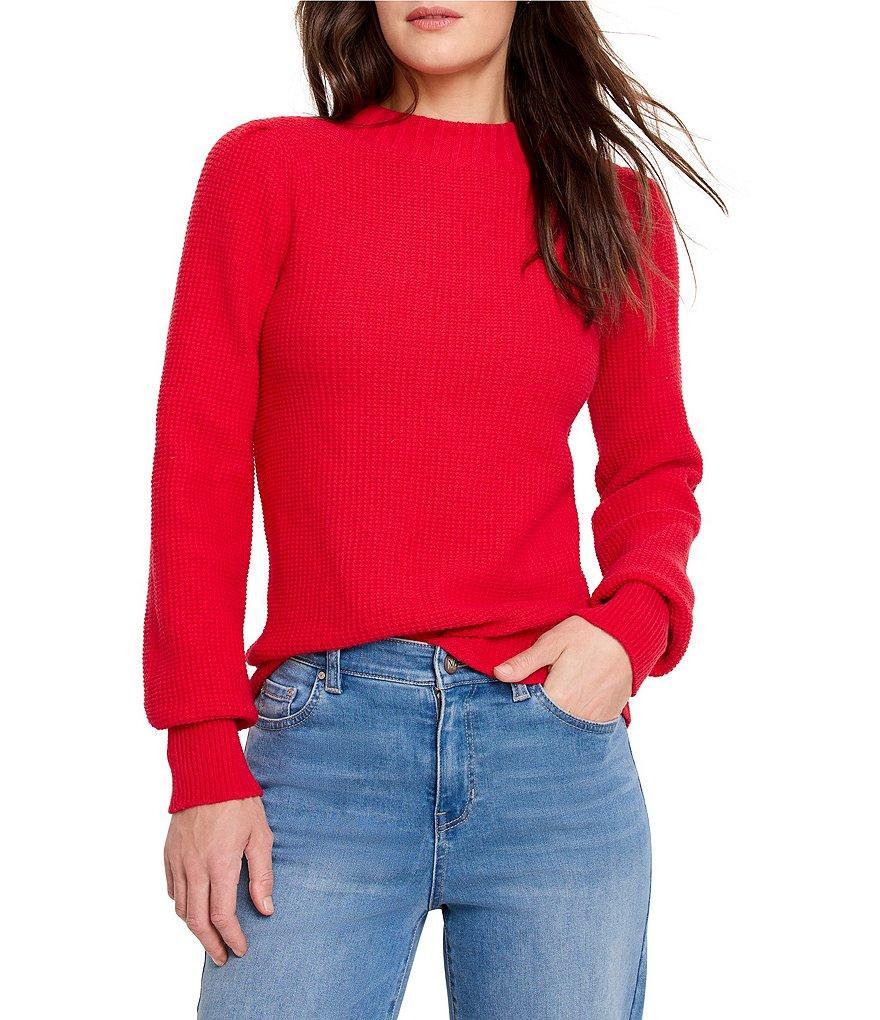 NIC + ZOE Waffle Stitch Mock Neck Long Sleeve Sweater product image