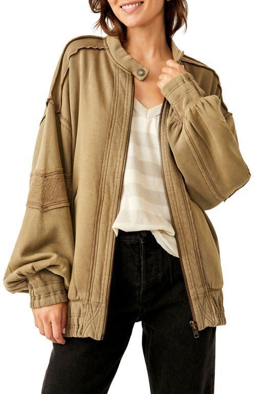 Free People Lou Oversize Fleece Moto Jacket Product Image