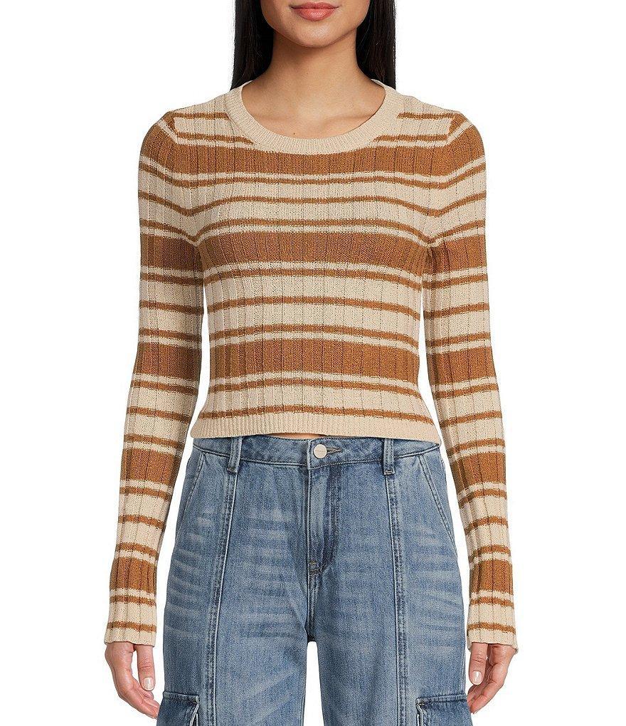 Billabong Clare Long Sleeve Striped Cropped Sweater product image